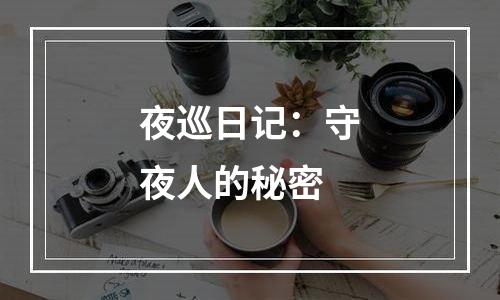 夜巡日记：守夜人的秘密