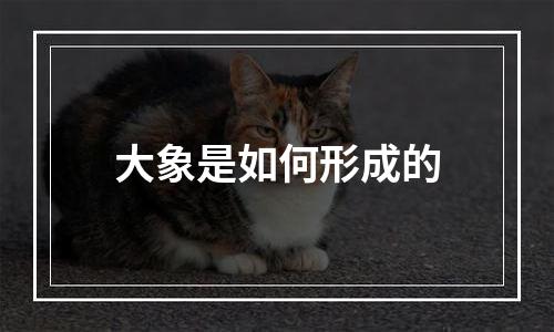 大象是如何形成的