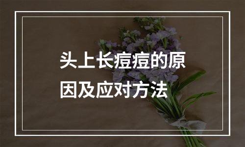 头上长痘痘的原因及应对方法