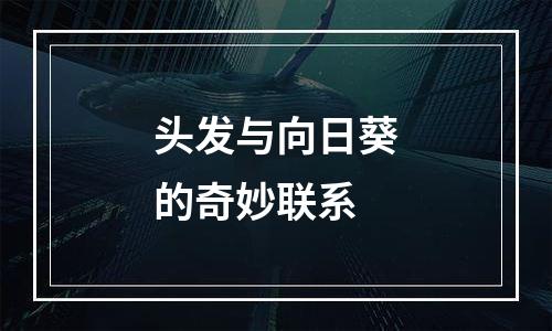 头发与向日葵的奇妙联系