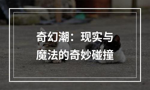 奇幻潮：现实与魔法的奇妙碰撞