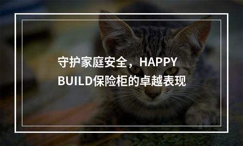 守护家庭安全，HAPPY BUILD保险柜的卓越表现
