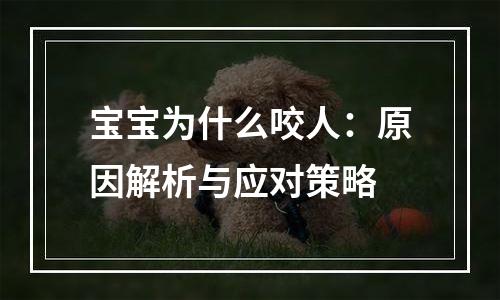 宝宝为什么咬人：原因解析与应对策略