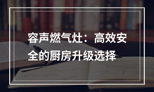 容声燃气灶：高效安全的厨房升级选择