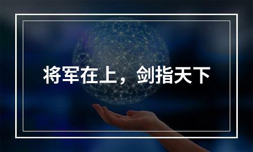 将军在上，剑指天下