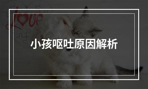 小孩呕吐原因解析