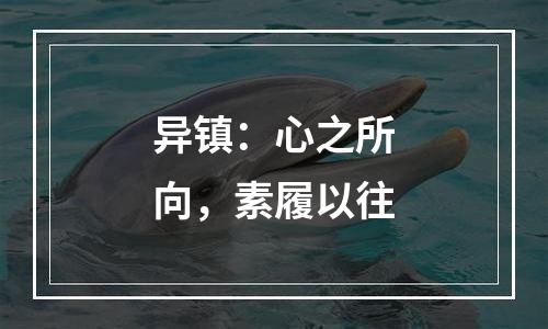 异镇：心之所向，素履以往