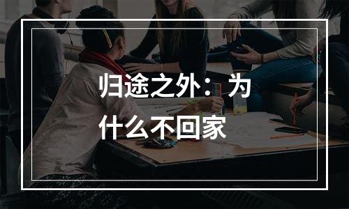 归途之外：为什么不回家