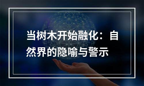 当树木开始融化：自然界的隐喻与警示