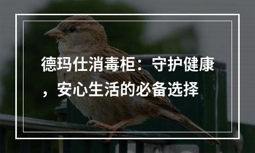 德玛仕消毒柜：守护健康，安心生活的必备选择