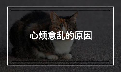 心烦意乱的原因