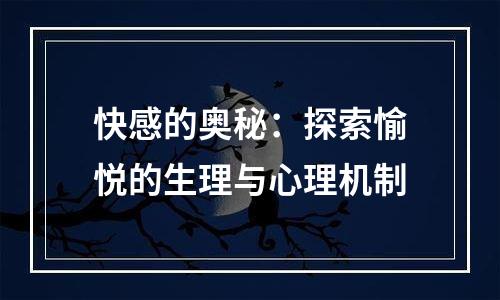 快感的奥秘：探索愉悦的生理与心理机制