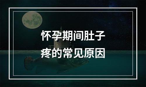 怀孕期间肚子疼的常见原因