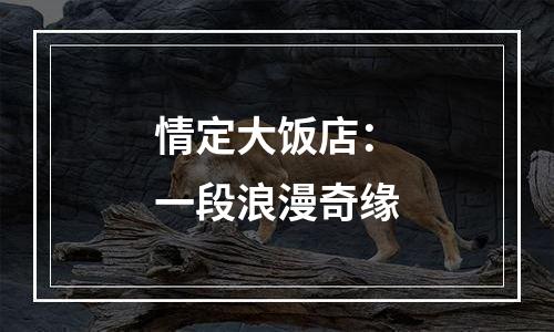 情定大饭店：一段浪漫奇缘