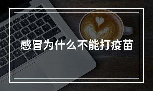 感冒为什么不能打疫苗
