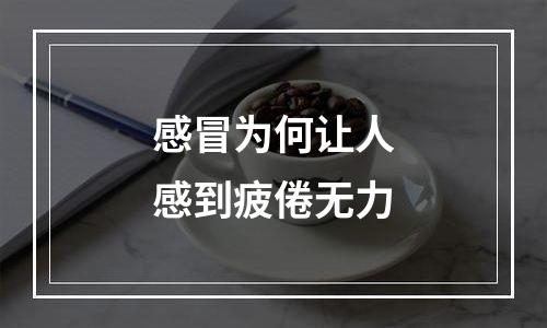 感冒为何让人感到疲倦无力