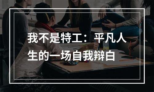 我不是特工：平凡人生的一场自我辩白