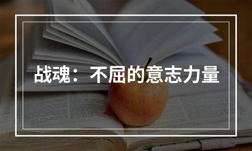 战魂：不屈的意志力量