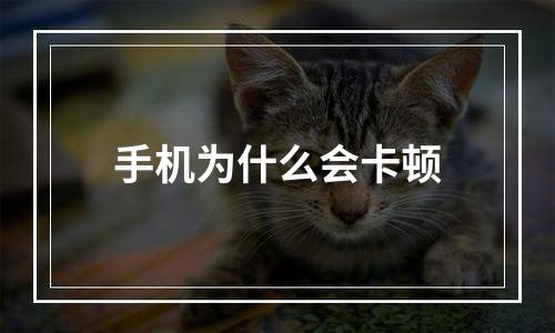 手机为什么会卡顿