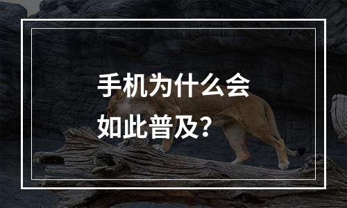 手机为什么会如此普及？
