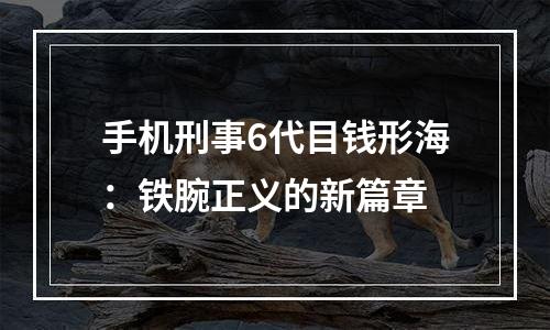 手机刑事6代目钱形海：铁腕正义的新篇章