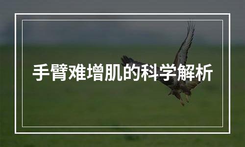 手臂难增肌的科学解析