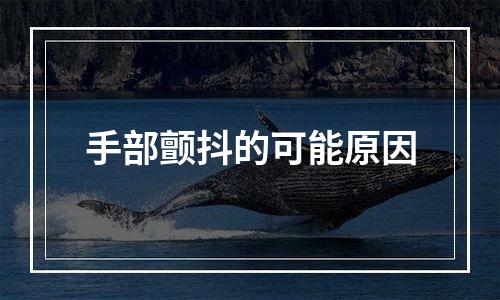 手部颤抖的可能原因