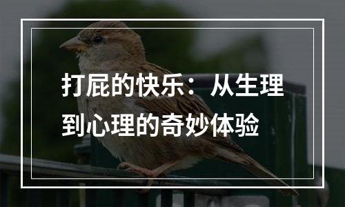 打屁的快乐：从生理到心理的奇妙体验