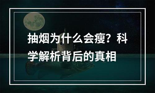 抽烟为什么会瘦？科学解析背后的真相