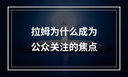 拉姆为什么成为公众关注的焦点