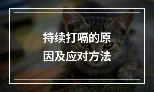 持续打嗝的原因及应对方法