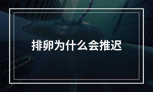 排卵为什么会推迟