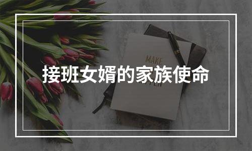 接班女婿的家族使命