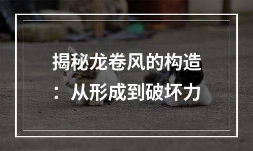 揭秘龙卷风的构造：从形成到破坏力