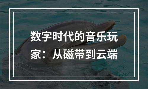 数字时代的音乐玩家：从磁带到云端