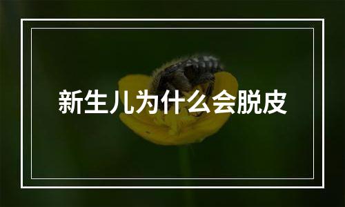 新生儿为什么会脱皮