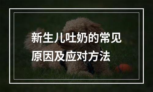 新生儿吐奶的常见原因及应对方法