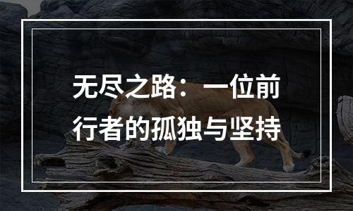 无尽之路：一位前行者的孤独与坚持