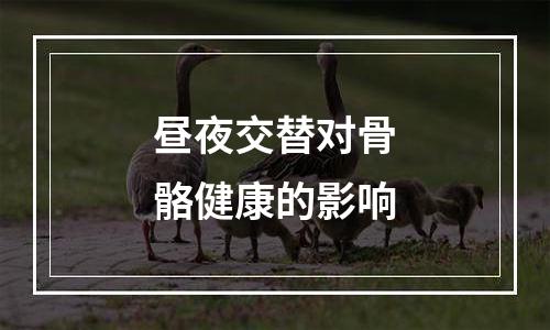 昼夜交替对骨骼健康的影响