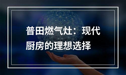 普田燃气灶：现代厨房的理想选择