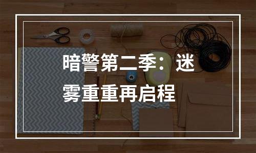 暗警第二季：迷雾重重再启程