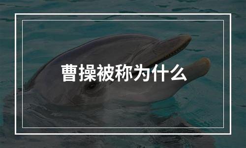 曹操被称为什么