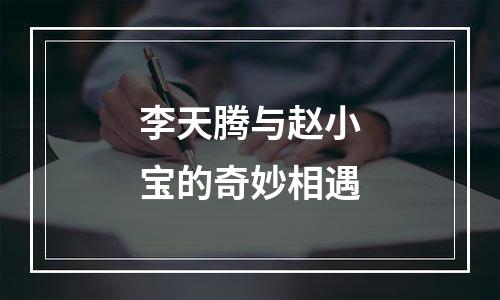 李天腾与赵小宝的奇妙相遇