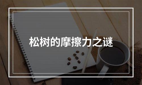 松树的摩擦力之谜
