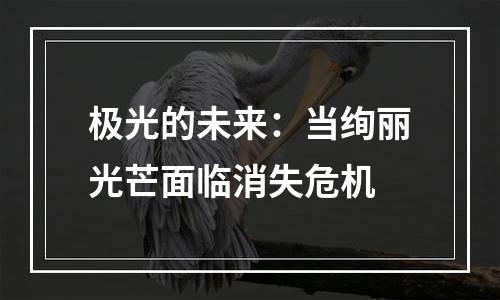 极光的未来：当绚丽光芒面临消失危机