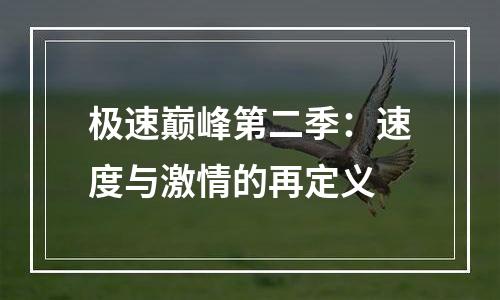 极速巅峰第二季：速度与激情的再定义