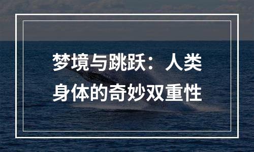 梦境与跳跃：人类身体的奇妙双重性