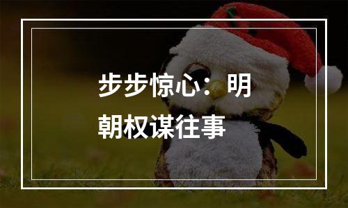 步步惊心：明朝权谋往事