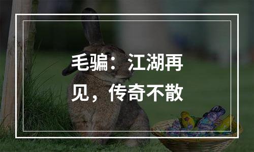 毛骗：江湖再见，传奇不散