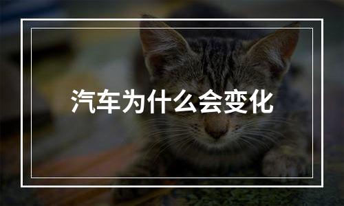 汽车为什么会变化